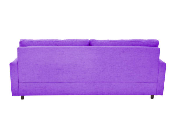 istock Three seats cozy fabric sofa isolated on white background 1063102490