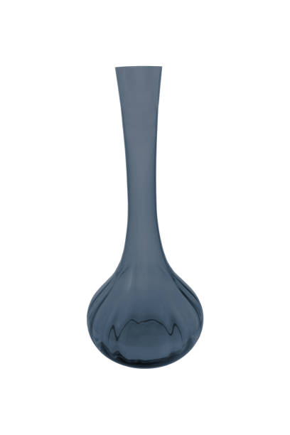 istock Elegant color glass vase isolated on a white background (glass, empty, vase) 1063102588