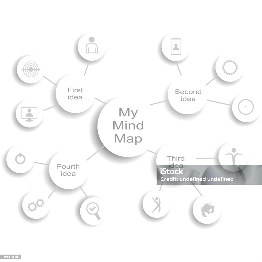 Abstract mind map infographic. Vector graphic illustration. Abstract stock vector