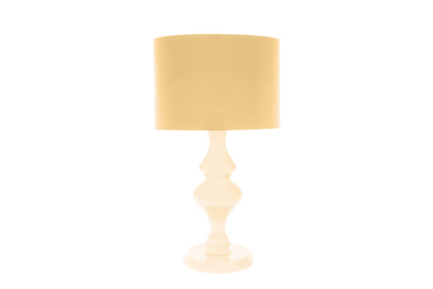 istock Color modern table lamp with small white lampshade isolated 1063120954