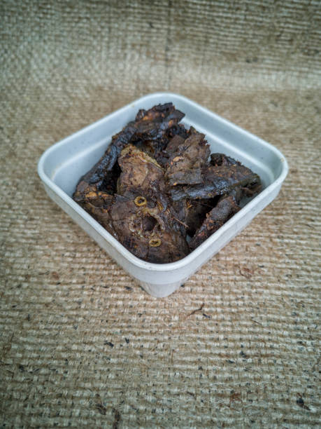 istock Fried cow lung, marinated with spices and herbs, added the red chillies. 1063141650