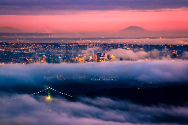 istock Foggy Vancouver Sunset 1063157648