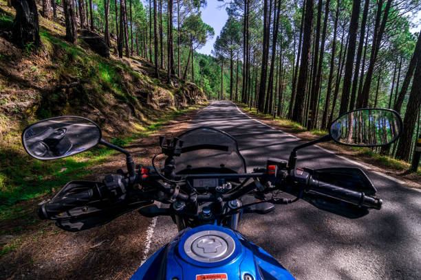 istock Rider on Mountain Road, Uttarakhand 1063159686