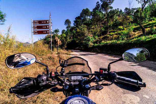 istock Rider on Mountain Road, Uttarakhand 1063159696