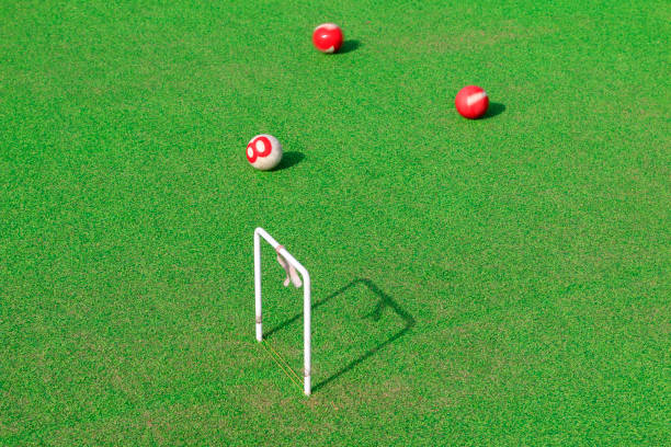 istock Chinese croquet box and Croquet 1063159866