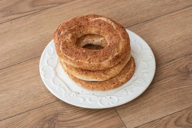 Photo of Turkish Simit Bread, sesame bagel, adana