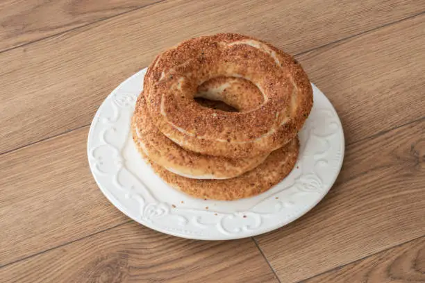 Photo of Turkish Simit Bread, sesame bagel, adana