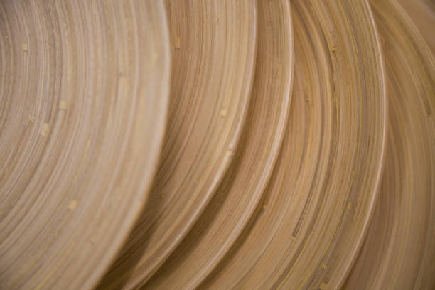 istock Abstract background with many wooden plates stacked together 1063199324