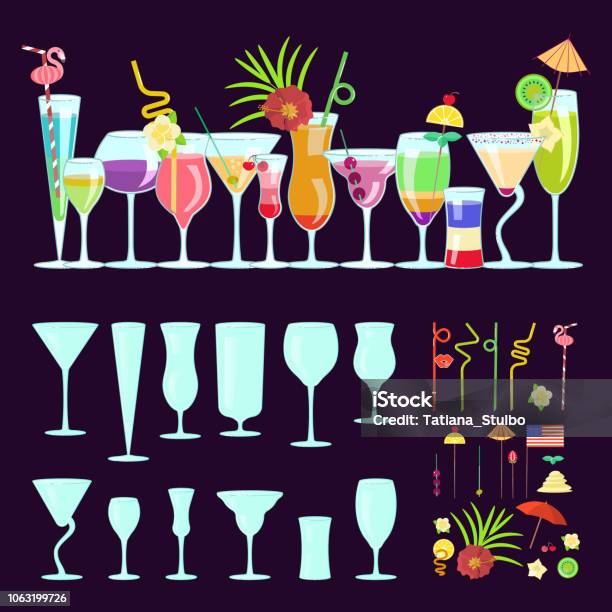 Exotic Cocktail Drink Creator Stock Illustration - Download Image Now - Alcohol - Drink, Bar - Drink Establishment, Beach