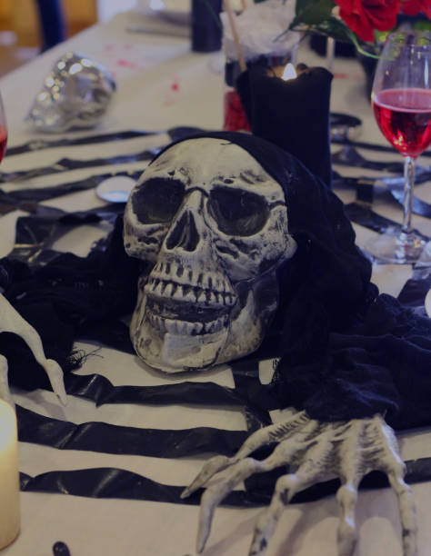 istock halloween, decoration and scary cake concept 1063204460