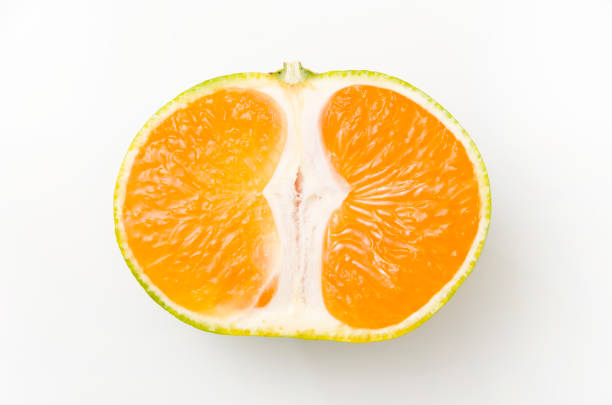 Half Cut Citrus unshiu, mandarin satsuma orange