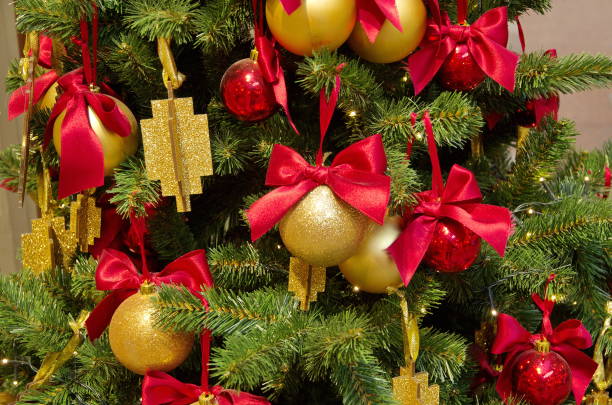 istock Fragment of decorated Christmas tree 1063208790