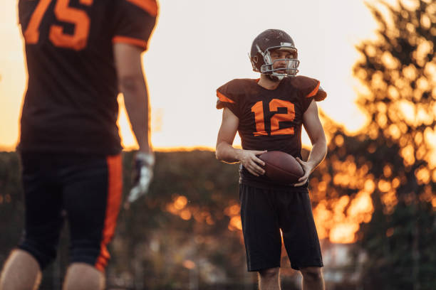 istock American Football Players During Time Out 1063210366