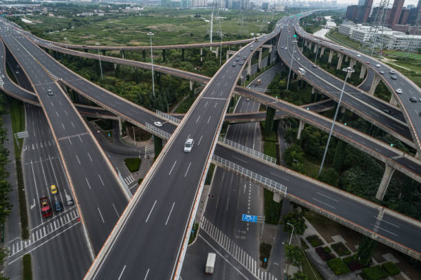 istock Aerial view of highway and overpass 1063210684