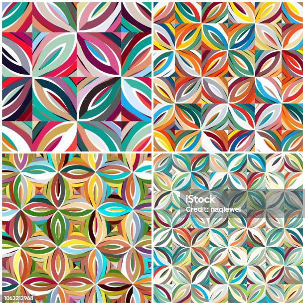 Colorful Textile Pattern Stock Illustration - Download Image Now - Seamless Pattern, Group Of Objects, Paisley Pattern