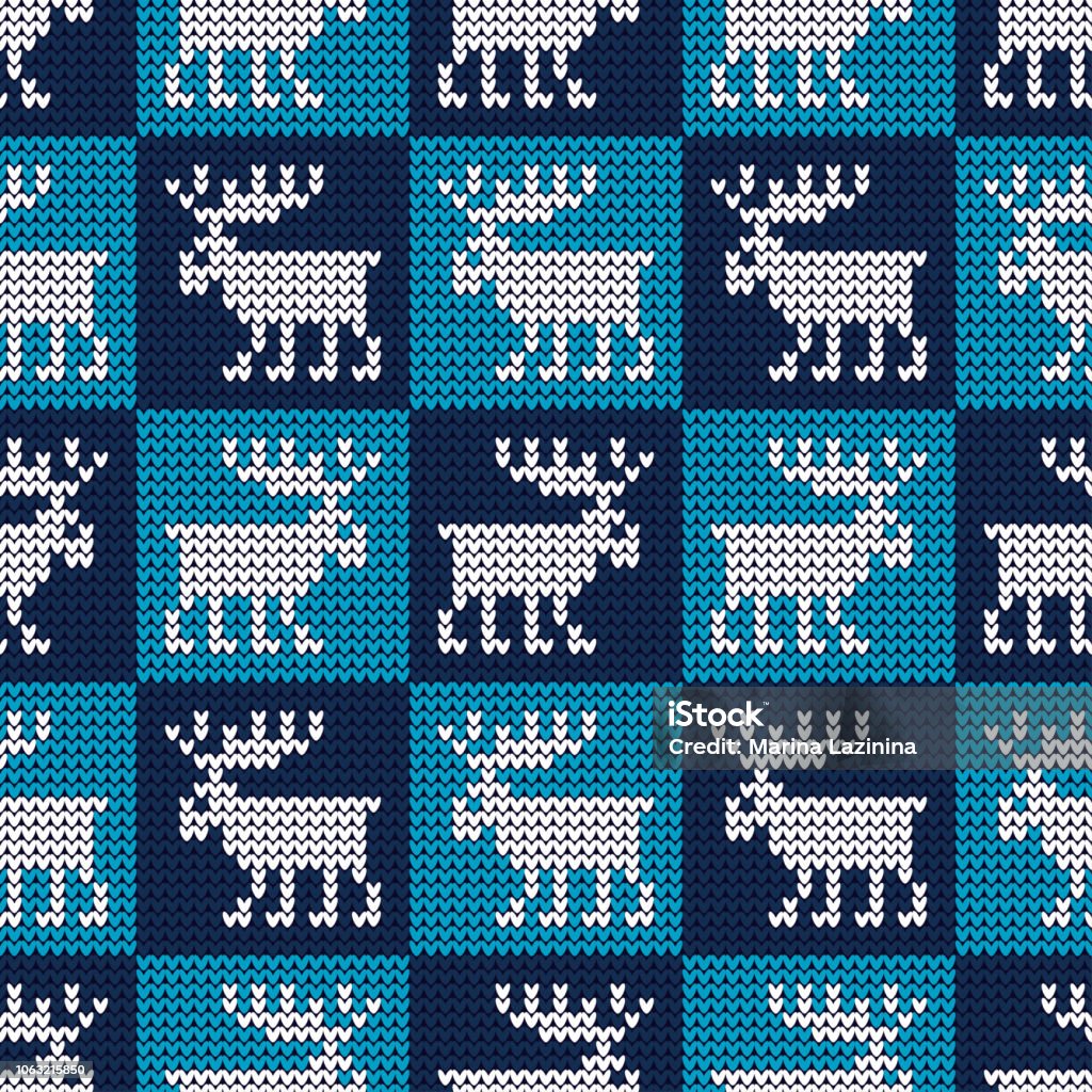 A Knitted Sweater With Reindeer Seamless Vector Background Christmas  Pattern Can Be Used For Wallpaper Textile Invitation Card Wrapping Web Page  Background Stock Illustration - Download Image Now - iStock
