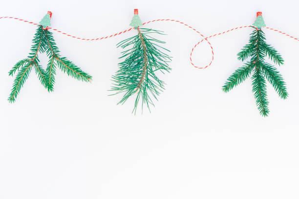 istock New Year or Christmas handicraft fir tree garland 1063216006