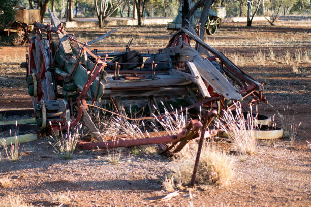 istock Dilapidated wagon in park on sunny day 1063236668