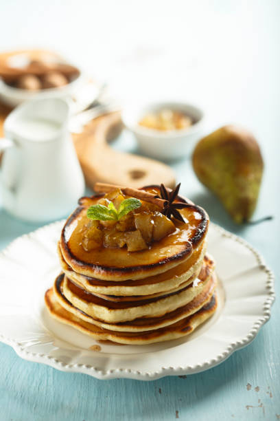 istock Homemade pancakes with apple 1063240930