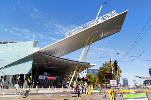 il melbourne convention and exhibition centre - building exterior built structure melbourne city foto e immagini stock