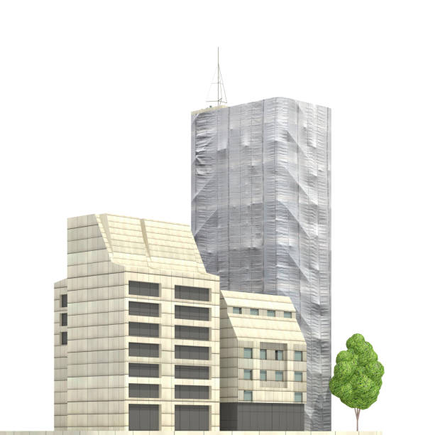 istock Modern buildings isolated on white background 3d illustration 1063244210