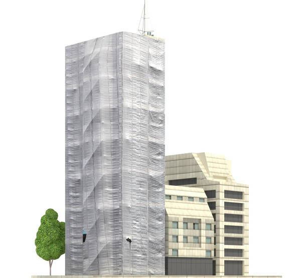 istock Modern buildings isolated on white background 3d illustration 1063244242