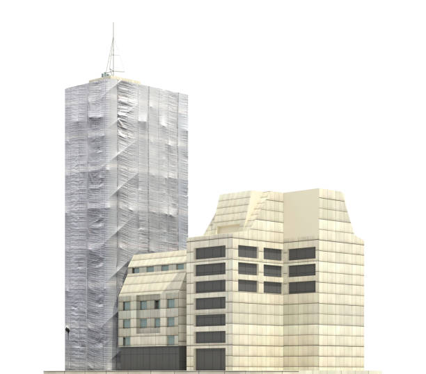 istock Modern buildings isolated on white background 3d illustration 1063244252
