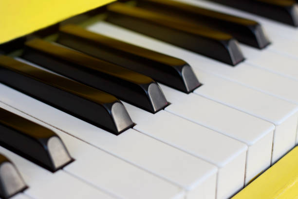 istock Piano keys close up, side view 1063246234
