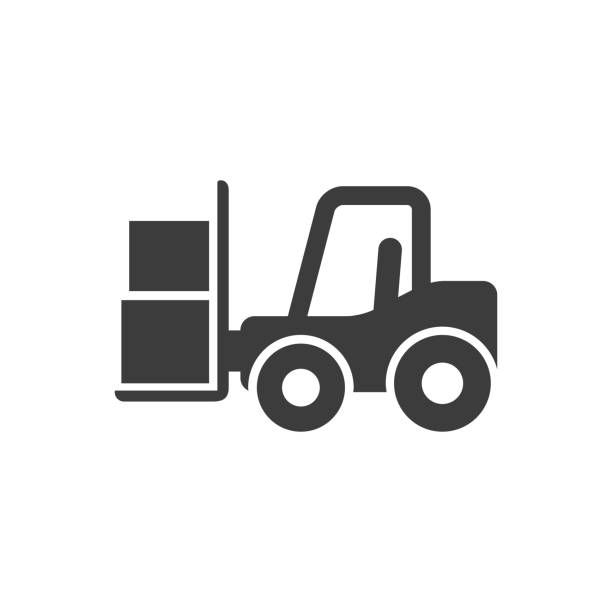 gabelstapler-symbol - gabelstapler stock-grafiken, -clipart, -cartoons und -symbole