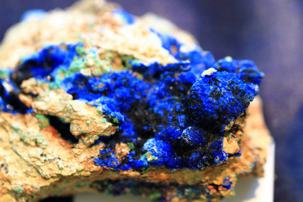 istock blue azurite mineral 1063262108