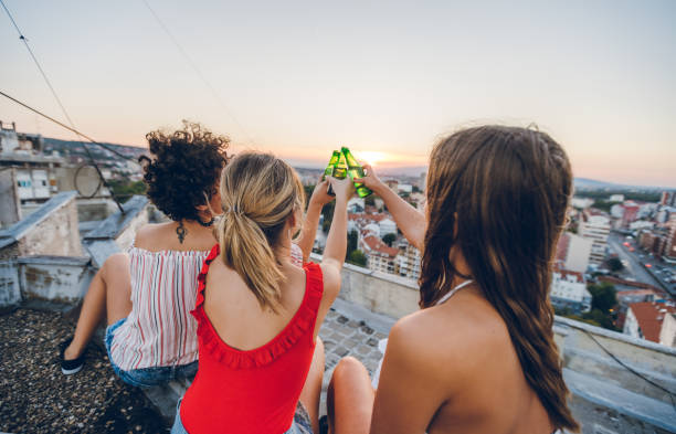 istock Rooftop party friends 1063262788