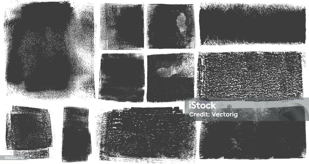 Grunge Brush Stroke Paint Boxes Backgrounds Grunge Brush Stroke Paint Boxes Backgrounds Black and White Textured stock vector