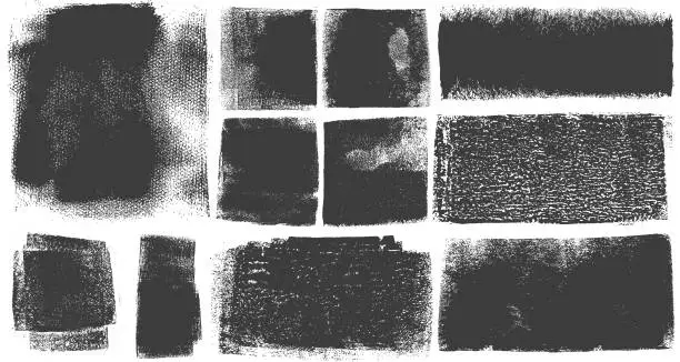 Vector illustration of Grunge Brush Stroke Paint Boxes Backgrounds