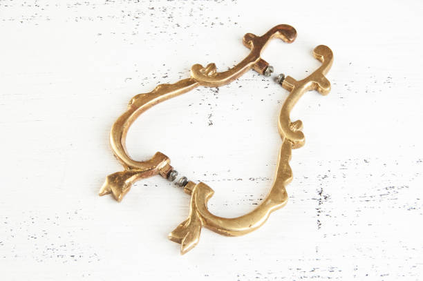 istock Vintage bronze door handles 1063270830