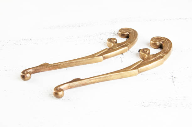 istock Vintage bronze door handles 1063271902