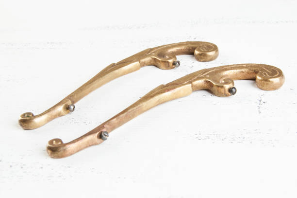istock Vintage bronze door handles 1063271922