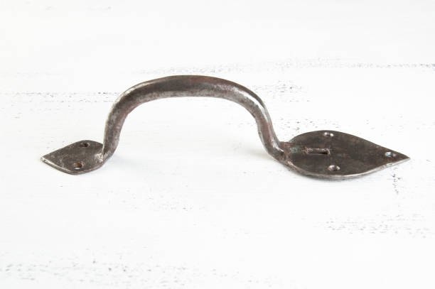 istock Old large iron door handles 1063272452