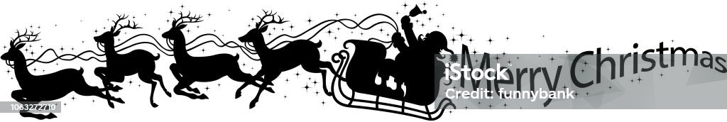 santa's sleigh message card drawing of vector Santa's sleigh message card.This file was recorded with adobe illustrator cs4 transparent.EPS10 format. 2019 stock vector