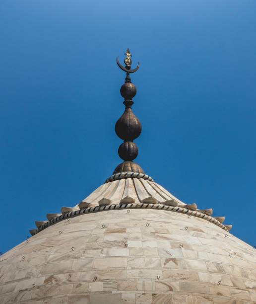 istock Architectural Details : Taj Mahal On Blue Sky Background , India 1063277790