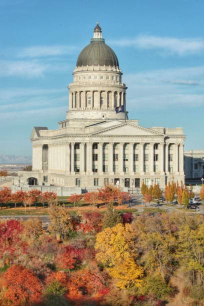 istock Utah State Capitol Building in Autumn on Colorful Hillside 1063289924