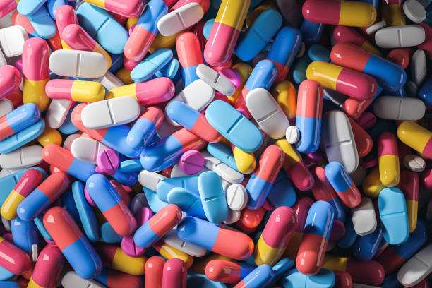 istock Colorful pills background, medicine abstract 1063290062