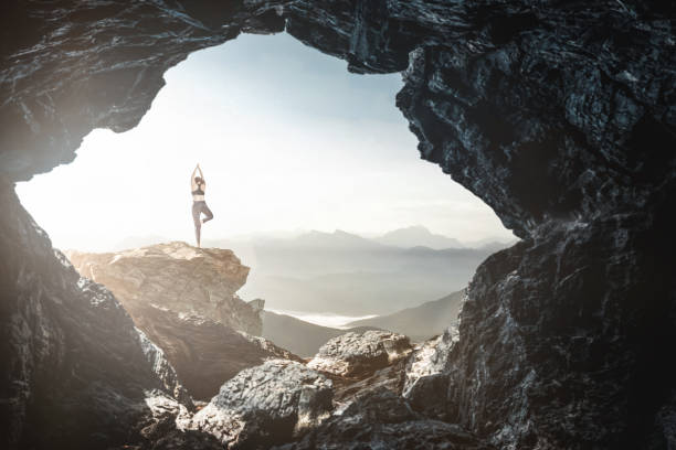 istock Woman doing yoga 1063296390