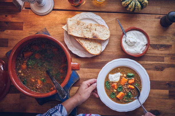 istock Pumpkin Stew with Chickpeas, Celery and Lentils 1063299358