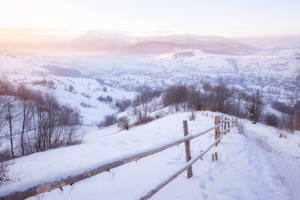istock Fantastic winter landscape. Dramatic overcast sky. Creative collage. Beauty world. 1063304090
