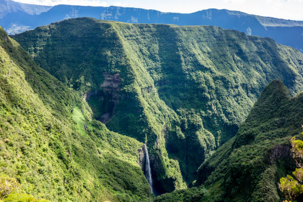 istock Trou de Fer waterfall in Reunion island 1063304454