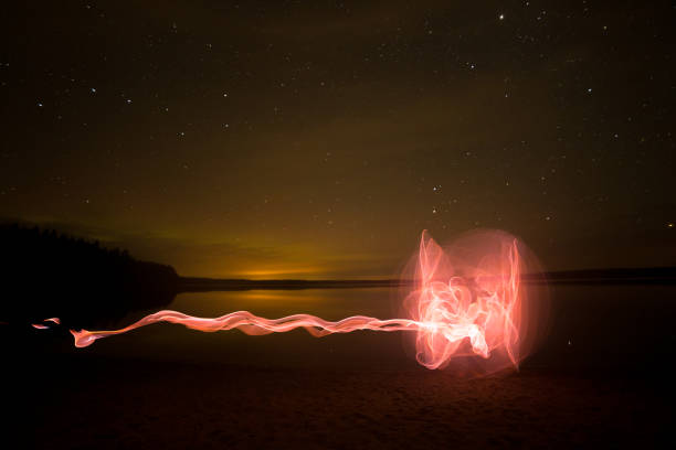 istock Light Painting by Lake 1063306178