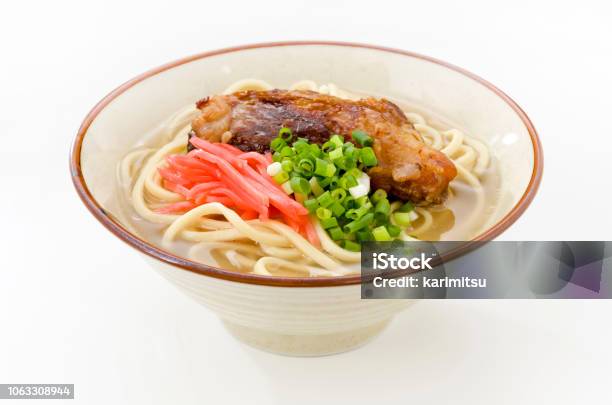 Okinawan Cuisine Okinawa Soba Sokisoba Stock Photo - Download Image Now - Okinawa Soba, Donburi, Japan