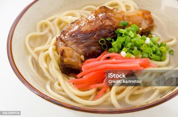 Okinawan Cuisine Okinawa Soba Sokisoba Stock Photo - Download Image Now - Okinawa Soba, Allium Fistulosum, Artisanal Food and Drink