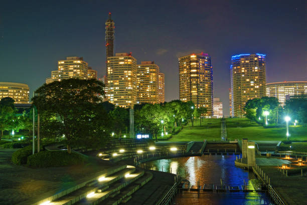 istock Minato Mirai of night view 1063311312