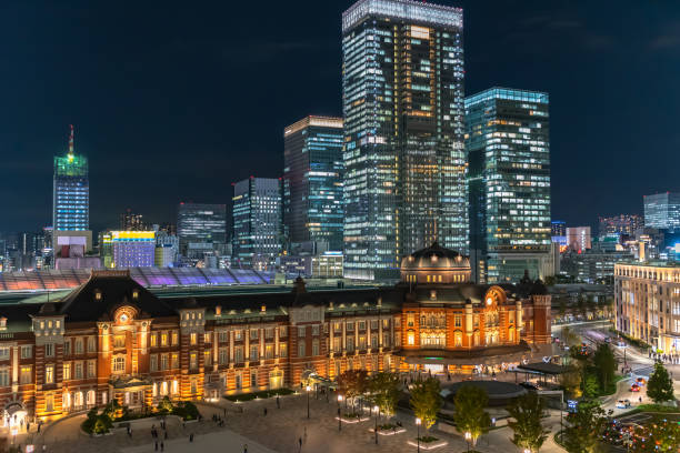 istock Tokyo station building at twilight time. 1063312058